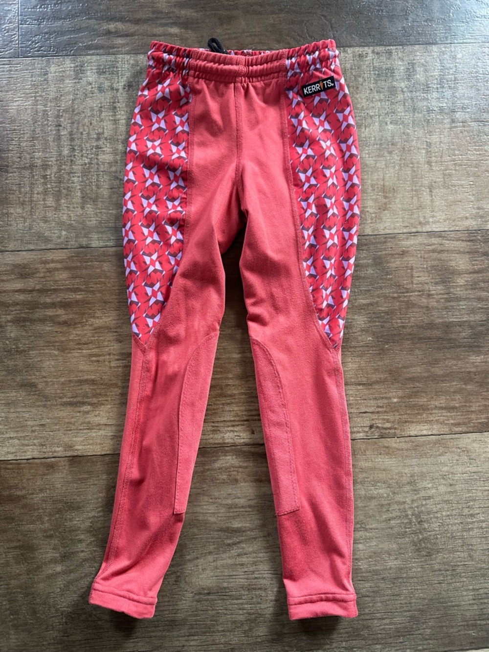 Kerrits pop horse performance riding leggings red/coral and purple